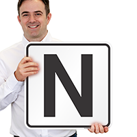 Letter N Parking Spot Signs