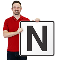 Letter N Parking Spot Signs