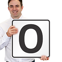 Letter O Parking Spot Signs