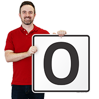 Letter O Parking Spot Signs