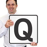 Letter Q Parking Spot Signs