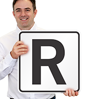 Letter R Parking Spot Signs