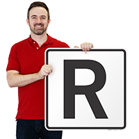 Letter R Parking Spot Signs