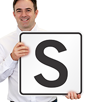 Letter S Parking Spot Signs