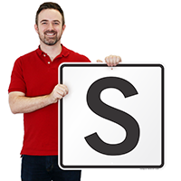 Letter S Parking Spot Signs