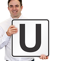 Letter U Parking Spot Signs