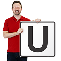 Letter U Parking Spot Signs