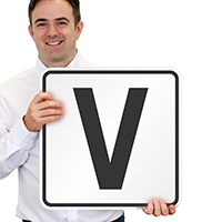 Letter V Parking Spot Signs