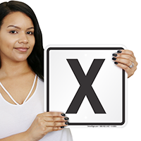 Letter X Parking Spot Signs