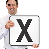 Letter X Parking Spot Signs