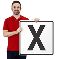 Letter X Parking Spot Signs