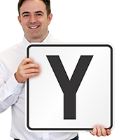 Letter Y Parking Spot Signs