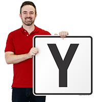 Letter Y Parking Spot Signs