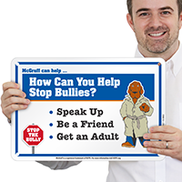 Help Stop Bullies McGruff Sign