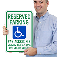 Nevada Reserved Parking, Van Accessible Signs