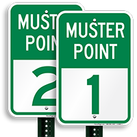 Muster Point 1 Sign