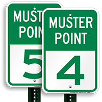 Muster Point 4 Sign