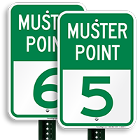 Muster Point 5 Sign