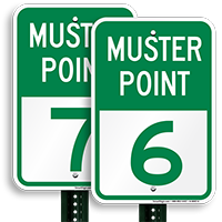 Muster Point 6 Sign