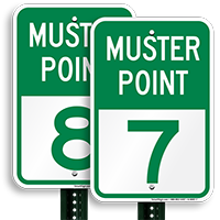 Muster Point 7 Sign
