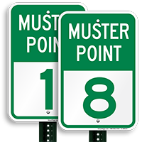 Muster Point 8 Sign