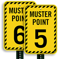 Muster Point Number 5 Sign