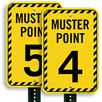 Muster Point Number 4 Sign