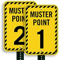 Muster Point Number 1 Sign
