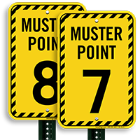 Muster Point Number 7 Sign