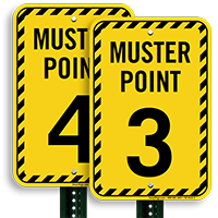 Muster Point Number 3 Sign