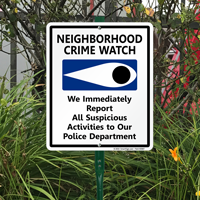 Neighborhood Crime LawnBoss Sign