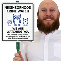 Neighborhood Crime Watch LawnBoss Sign