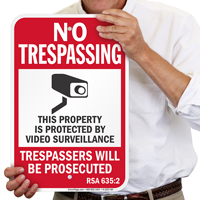 New Hampshire Property Protected By Video Surveillance Sign