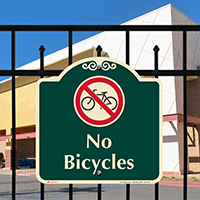No Bicycles Signature Sign