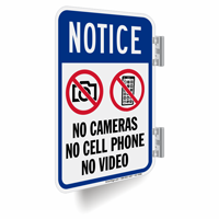 No Cameras Cell Phone Video Sign