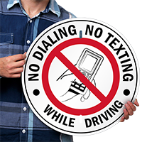 No Texting While Driving Sign