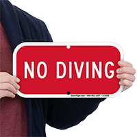 No Diving Signs