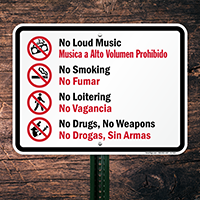 No Smoking Bilingual Sign