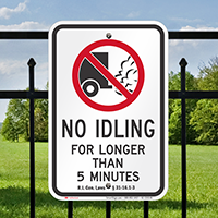 State Idle Signs for Philadelphia, Heavy Diesel Vehicles