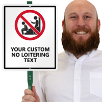 No Loitering Custom LawnBoss Sign & Stake Kit