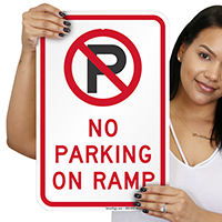 No Parking On Ramp Signs (With Graphic)