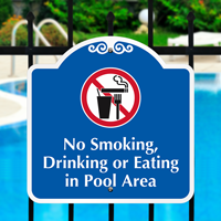 No Smoking, Drinking Or Eating Sign