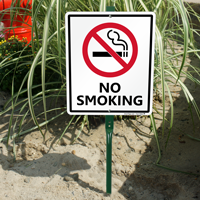 No Smoking with Graphic Sign