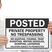 No Trespassing, Private Property Sign