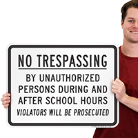 No Trespassing Violators Prosecuted Sign