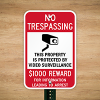 $1000 Reward For Information Leading To Arrest Sign