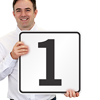 Parking Spot Number 1 Signs