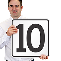 Parking Spot Number 10 Signs