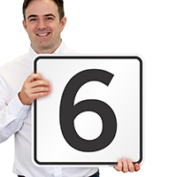 Parking Spot Number 6 Signs