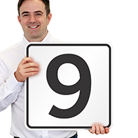 Parking Spot Number 9 Signs